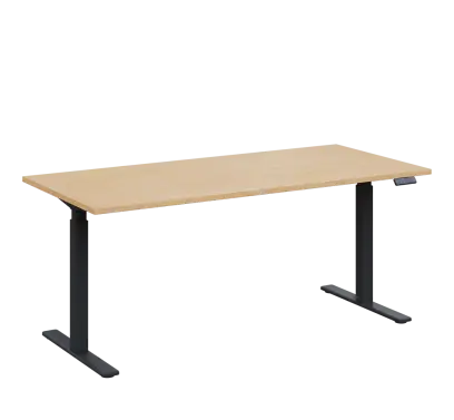 AERO 08 výškově nastavitelný stůl, kovová podnož antracit, deska 25 mm, široký 1800 mm, bříza irská AERO 08 výškově nastavitelný stůl, kovová podnož antracit, deska 25 mm, široký 1800 mm, bříza irská