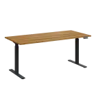 AERO 08 výškově nastavitelný stůl, kovová podnož antracit, deska 25 mm, široký 1800 mm, ořech světlý