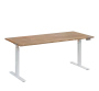 AERO 08 výškově nastavitelný stůl, kovová podnož bílá, deska 25 mm, široký 1800 mm, dub bardolino