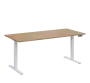 AERO 08 výškově nastavitelný stůl, kovová podnož bílá, deska 25 mm, široký 1800 mm, dub hickory