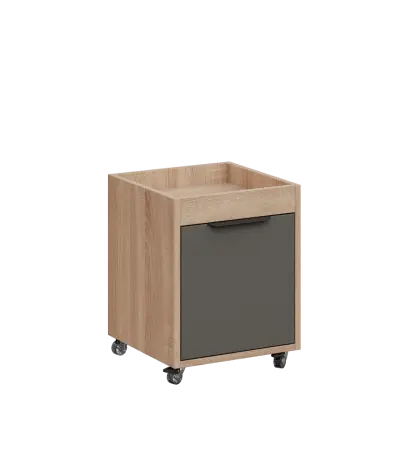 AERO 50 kontejner pojízdný, 1-zásuvkový, zámek, lávově šedá/dub bardolino AERO 50 kontejner pojízdný, 1-zásuvkový, zámek, lávově šedá/dub bardolino