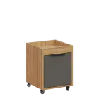 AERO 50 kontejner pojízdný, 1-zásuvkový, zámek, lávově šedá/coco bolo