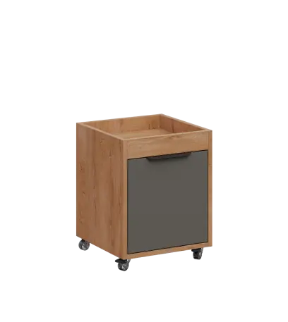 AERO 50 kontejner pojízdný, 1-zásuvkový, zámek, lávově šedá/dub klasik