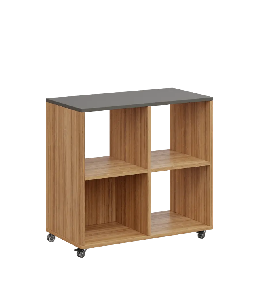 AERO 22 kancelářská skříň, 4 niky, 750x800x400, kolečka, lávově šedá/coco bolo