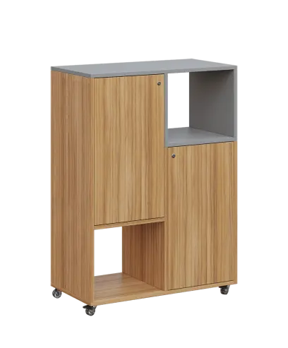 AERO 34 P kancelářská skříň, 2-dveřová/4 niky, pravá, 1100x800x400, kolečka, chinchilla šedá/coco bo AERO 34 P kancelářská skříň, 2-dveřová/4 niky, pravá, 1100x800x400, kolečka, chinchilla šedá/coco bolo