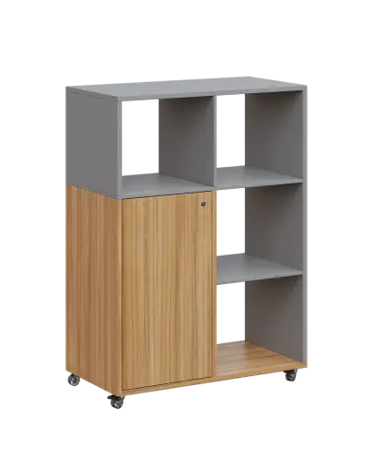 AERO 33 P kancelářská skříň, 1-dveřová/4 niky, pravá, 1100x800x400, kolečka, chinchilla šedá/coco bo AERO 33 P kancelářská skříň, 1-dveřová/4 niky, pravá, 1100x800x400, kolečka, chinchilla šedá/coco bolo