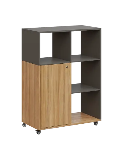 AERO 33 P kancelářská skříň, 1-dveřová/4 niky, pravá, 1100x800x400, kolečka, lávově šedá/coco bolo AERO 33 P kancelářská skříň, 1-dveřová/4 niky, pravá, 1100x800x400, kolečka, lávově šedá/coco bolo