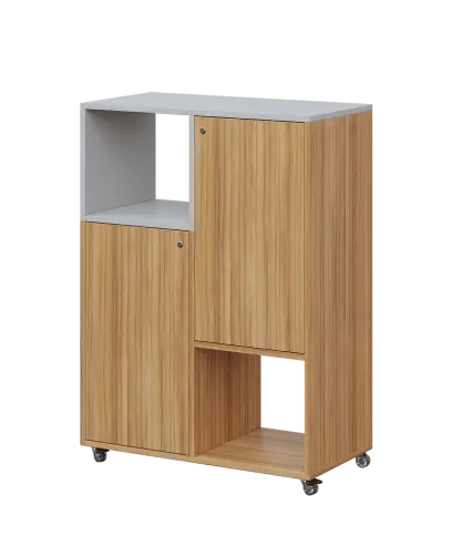 AERO 34 L kancelářská skříň, 2-dveřová/4 niky, levá, 1100x800x400, kolečka, šedá/coco bolo AERO 34 L kancelářská skříň, 2-dveřová/4 niky, levá, 1100x800x400, kolečka, šedá/coco bolo