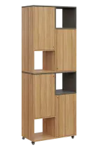 AERO 42 P kancelářská skříň, 4-dveřová/4 niky, pravá, 2150x800x400, kolečka, lávově šedá/coco bolo