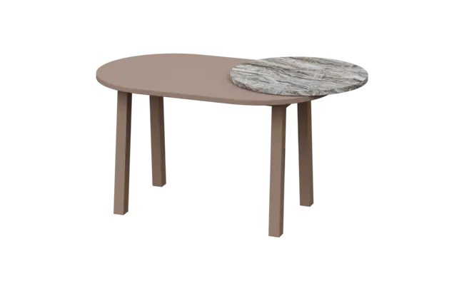 RGY 12 L konferenční stolek, levý, masivní dřevěná podnož, deska 18 mm, 500x1020x625, neutrální