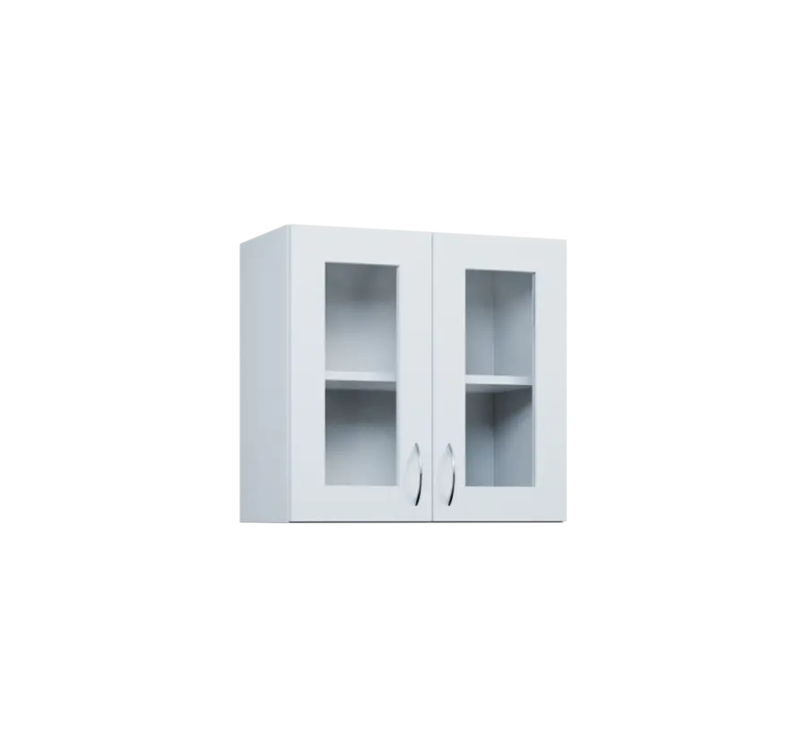 CH5 - 6S2 horní skříňka, 2-dveřová/prosklená, 580x600x300, bílá