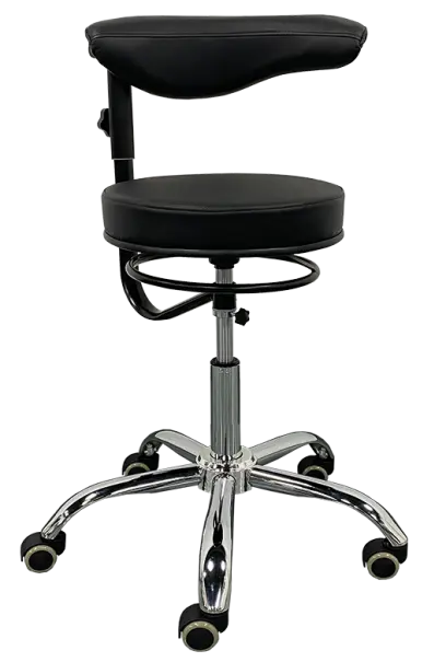 LZZ 01 židle lékařská, kříž chrom, ekokůže černá