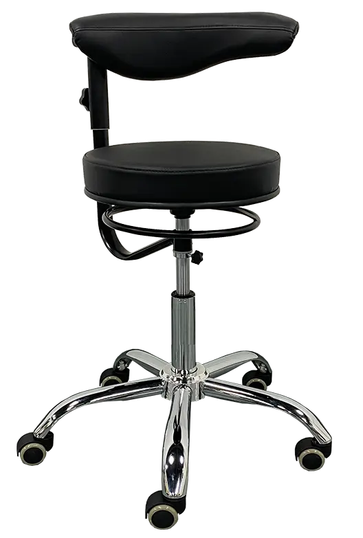 LZZ 01 židle lékařská, kříž chrom, ekokůže černá