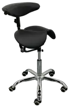 LZZ 03 židle lékařská, kříž chrom, ekokůže černá