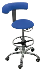 LZ 86 H židle lékařská, kříž chrom, ekokůže modrá