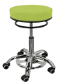 LZ 24 F židle lékařská s nožním ovládáním, kříž chrom, ekokůže, pistáciová