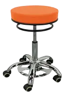 LZ 24 F židle lékařská s nožním ovládáním, kříž chrom, ekokůže, mandarinková