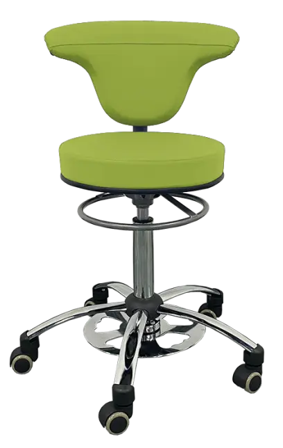 LZ 37 F židle lékařská s nožním ovládáním, kříž chrom, ekokůže, pistáciová