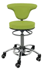 LZ 37 F židle lékařská s nožním ovládáním, kříž chrom, ekokůže, pistáciová