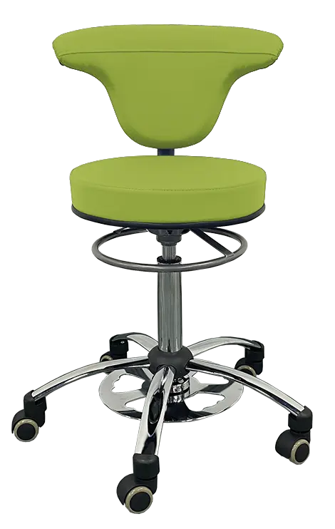 LZ 37 F židle lékařská s nožním ovládáním, kříž chrom, ekokůže, pistáciová