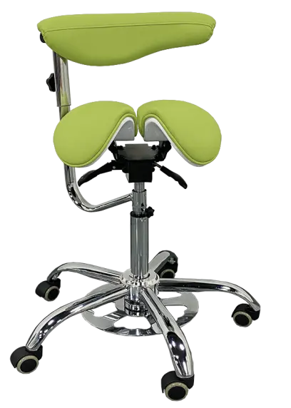 LZ 16 F židle lékařská s nožním ovládáním, kříž chrom, ekokůže, pistáciová