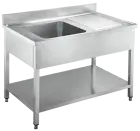 GSD - 120 L dřez s odkapávačem vpravo, nerezový