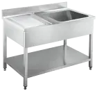 GSD - 120 P dřez s odkapávačem vlevo, nerezový