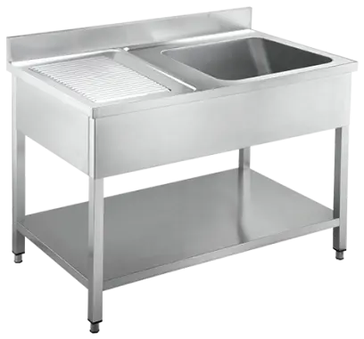 GSD - 120 P dřez s odkapávačem vlevo, nerezový