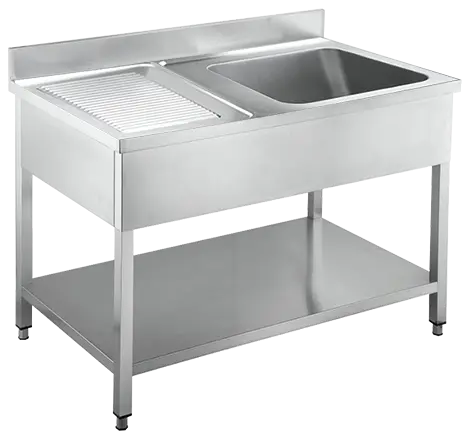 GSD - 120 P dřez s odkapávačem vlevo, nerezový