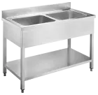 GSD 2 - 120 dřez dvojitý, nerezový