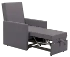 SLEEPER, křeslo rozkládací, barva šedá