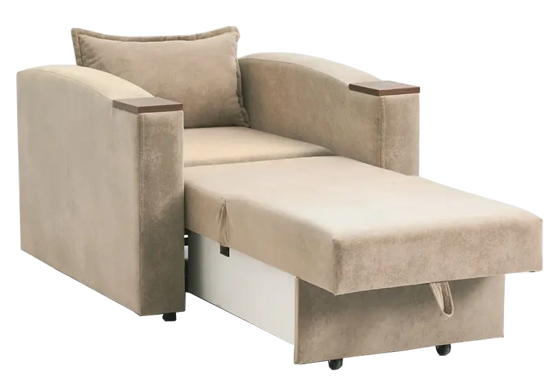 KOMFORT, křeslo rozkládací ergonomické, barva krémová