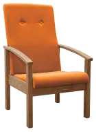 ANTAL křeslo čalouněné látkou, oranžová