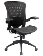 FORTE židle kancelářská s bederní opěrkou, kříž nylon, MESH černá