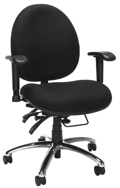 OLYMP židle kancelářská, kříž ALU, do 180 kg, látka černá