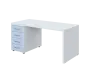 QPL 8 - 16Z4 stůl pracovní, levý lamino - bílá/blankyt