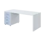 QPL 8 - 18Z4 stůl pracovní, levý lamino - bílá/blankyt