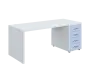 QPL 8 - 18Z4 stůl pracovní, pravý lamino - bílá/blankyt