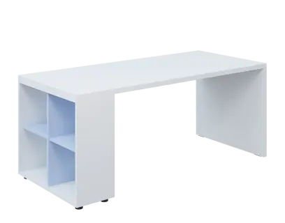 QPL 8 - 18N4 stůl pracovní, levý lamino - bílá/blankyt