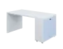 QPL 8 - 16D2 stůl pracovní, pravý lamino - bílá/blankyt