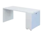 QPL 8 - 18D2 stůl pracovní, pravý lamino - bílá/blankyt