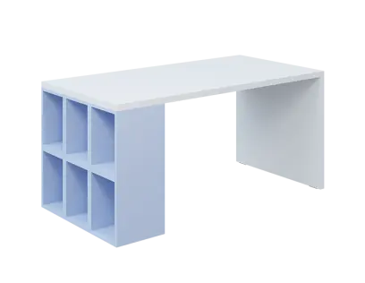 QPL 8 - 16T6 stůl pracovní, levý lamino - bílá/blankyt