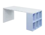 QPL 8 - 18T6 stůl pracovní, pravý lamino - bílá/blankyt