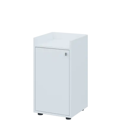 QN 2 - 4D skříň 1-dvéřová, nízká, levá lamino - bílá