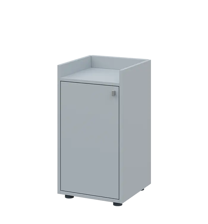 QN 2 - 4D skříň 1-dvéřová, nízká, levá lamino - šedá