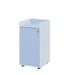 QN 2 - 4D skříň 1-dvéřová, nízká, levá lamino - bílá/blankyt