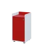 QN 2 - 4D skříň 1-dvéřová, nízká, levá lamino - bílá/červená flamengo