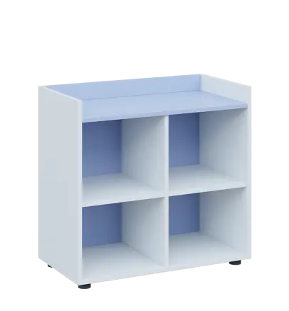 QN 2 - 8N skříň, nika, 750x800x400, bílá/blankyt