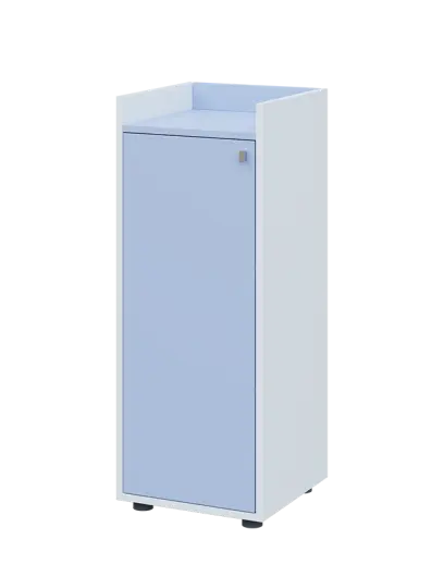 QN 3 - 4D skříň 1-dvéřová, střední, levá lamino - bílá/blankyt