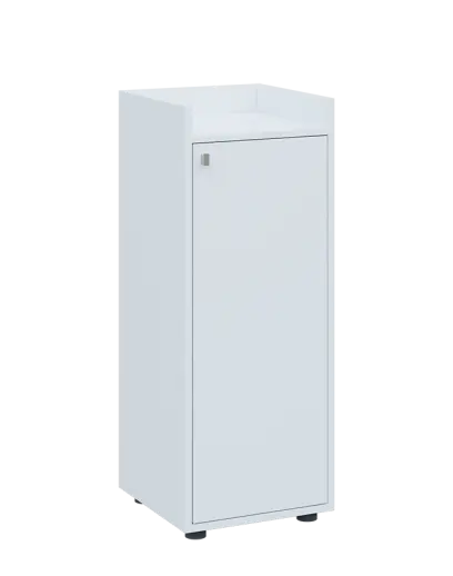 QN 3 - 4D skříň 1-dvéřová, střední, pravá lamino - bílá